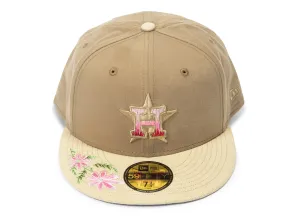 New Era Hand Stitched Floral Houston Astros Fitted Hat xld