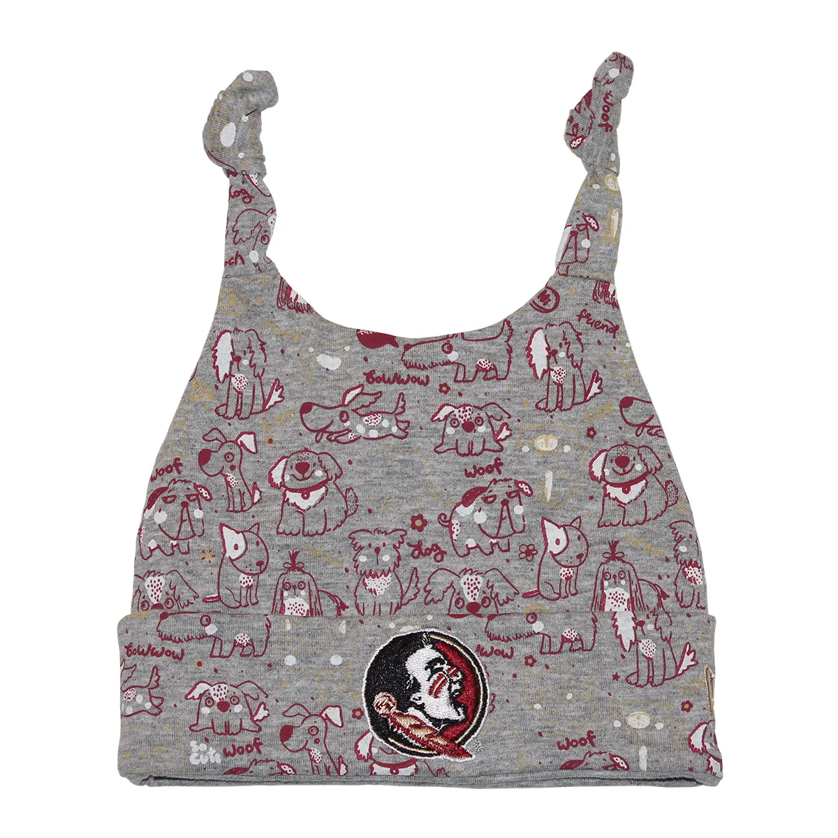 New Era Infant Seminole Logo Double Knot Puppy Design Beanie - Grey