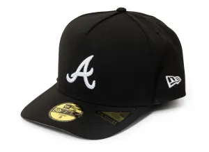 New Era Script Safety Pin Atlanta Braves Fitted Hat v2 xld