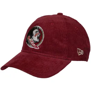 New Era Seminole Logo 920 Adjustable Corduroy Cap - Garnet