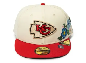 New Era Tonal Florals Kansas City Chiefs Fitted Hat xld