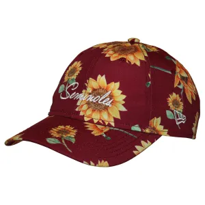 New Era Youth Girl's Seminoles Adjustable Sunflower Cap - Garnet
