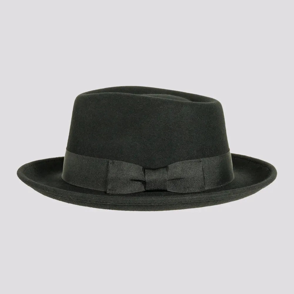 Newark | Mens Crushable Wool Felt Teardrop Fedora Hat
