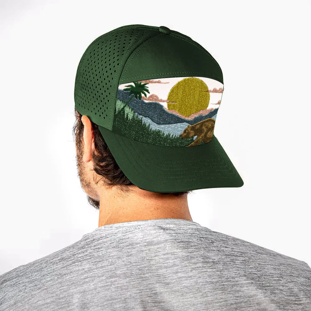 Performance Snapback | Golden State Stealth | Dark Green