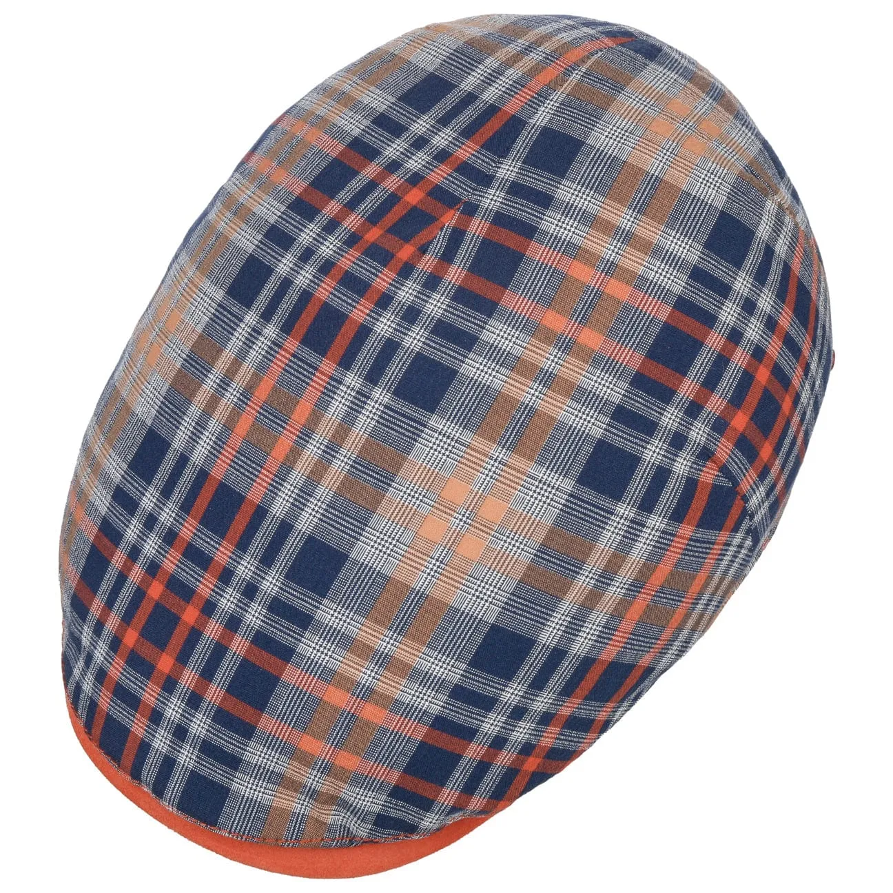 Seersucker Check Flat Cap by Alfonso D'Este