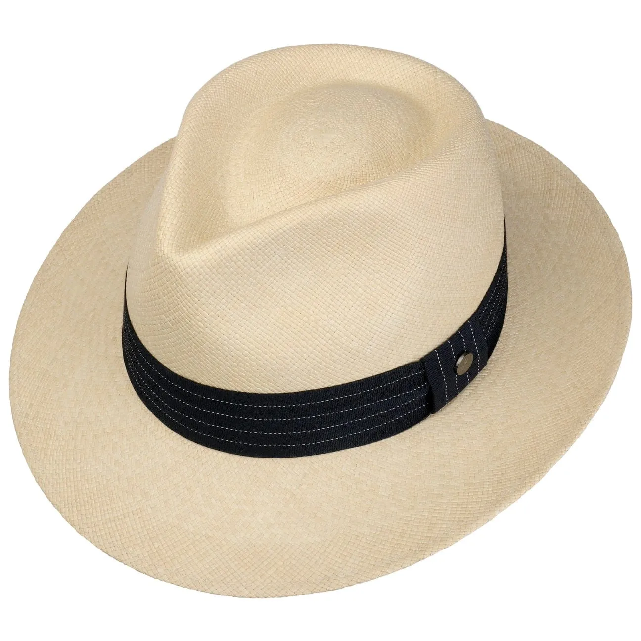 Striped Ribbon Panama Hat by Lierys