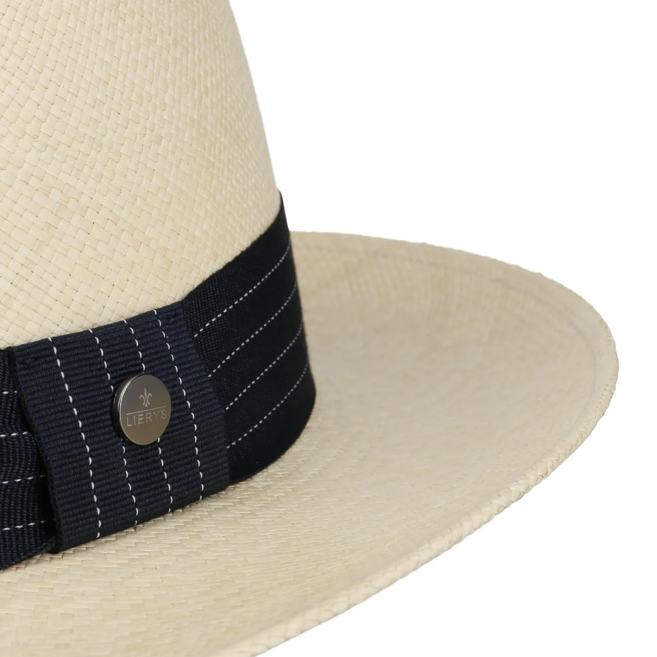 Striped Ribbon Panama Hat by Lierys