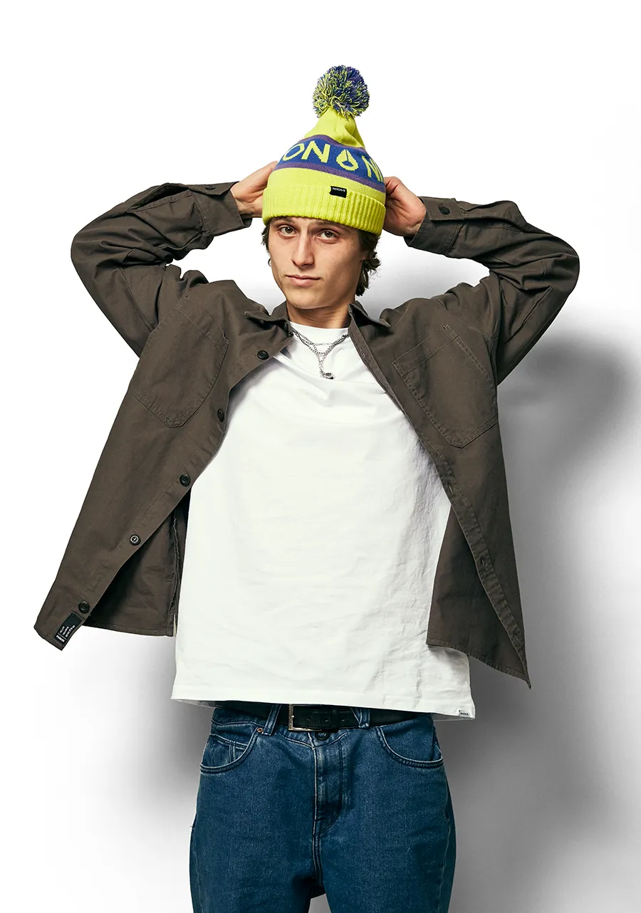 Teamster Beanie II - Citron / Purple