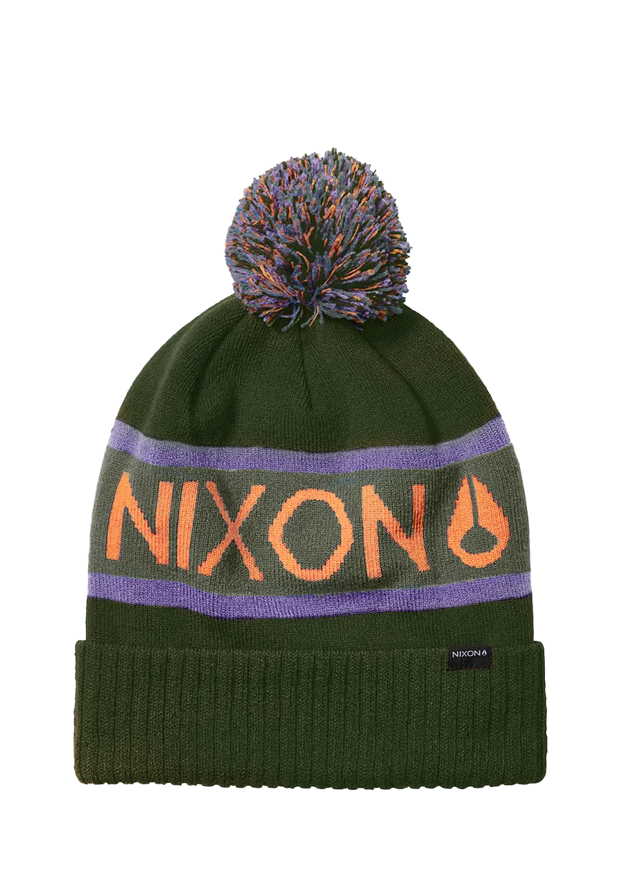 Teamster Beanie II - Dark Olive / Orange