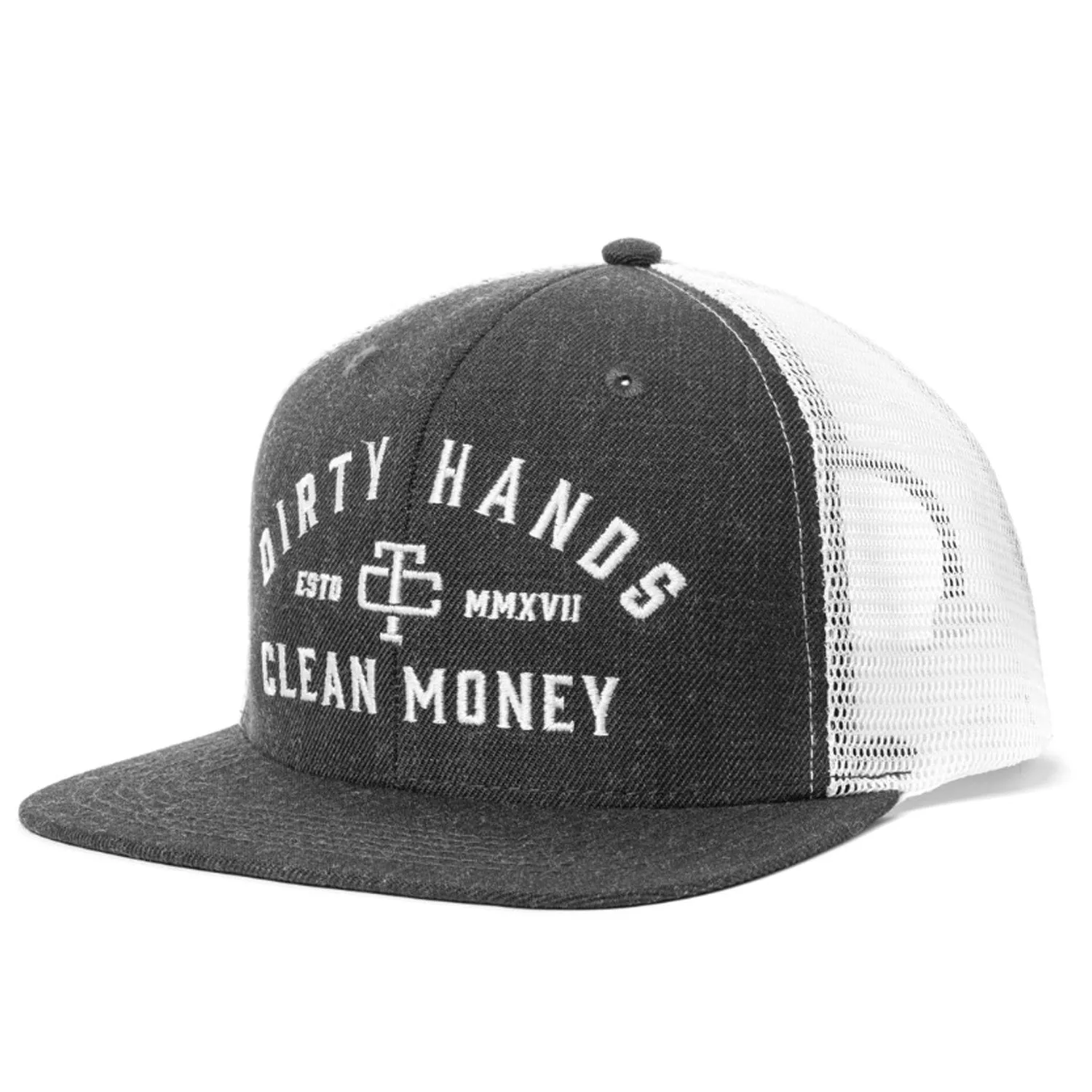 Troll Co. Catena "Dirty Hands Clean Money" Curved Brim Snapback Cap