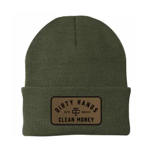 Troll Co. Classic "Dirty Hands, Clean Money" Patch Knit Beanie