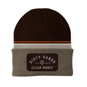 Troll Co. Classic "Dirty Hands, Clean Money" Patch Knit Beanie
