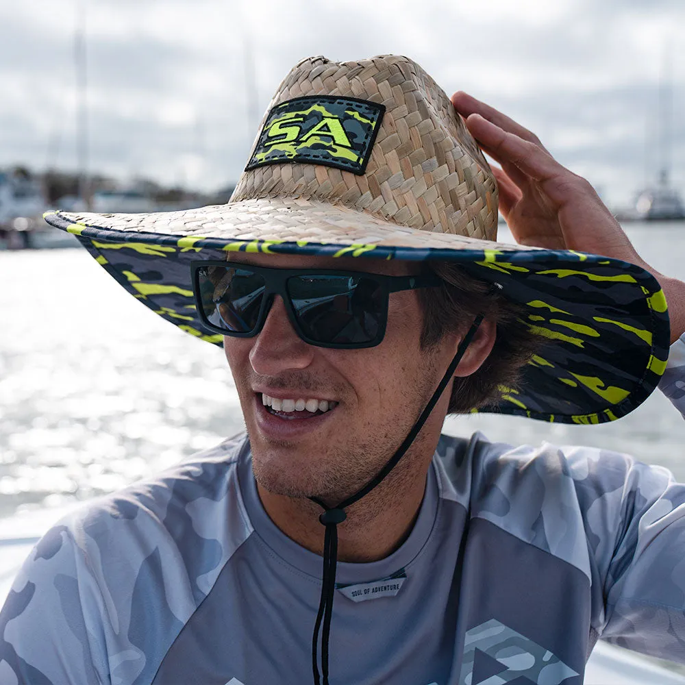 Under Brim Straw Hat | Surge Military Camo 2.0