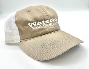 Waterloo Tan and White Unstructured Cap - White Original Logo