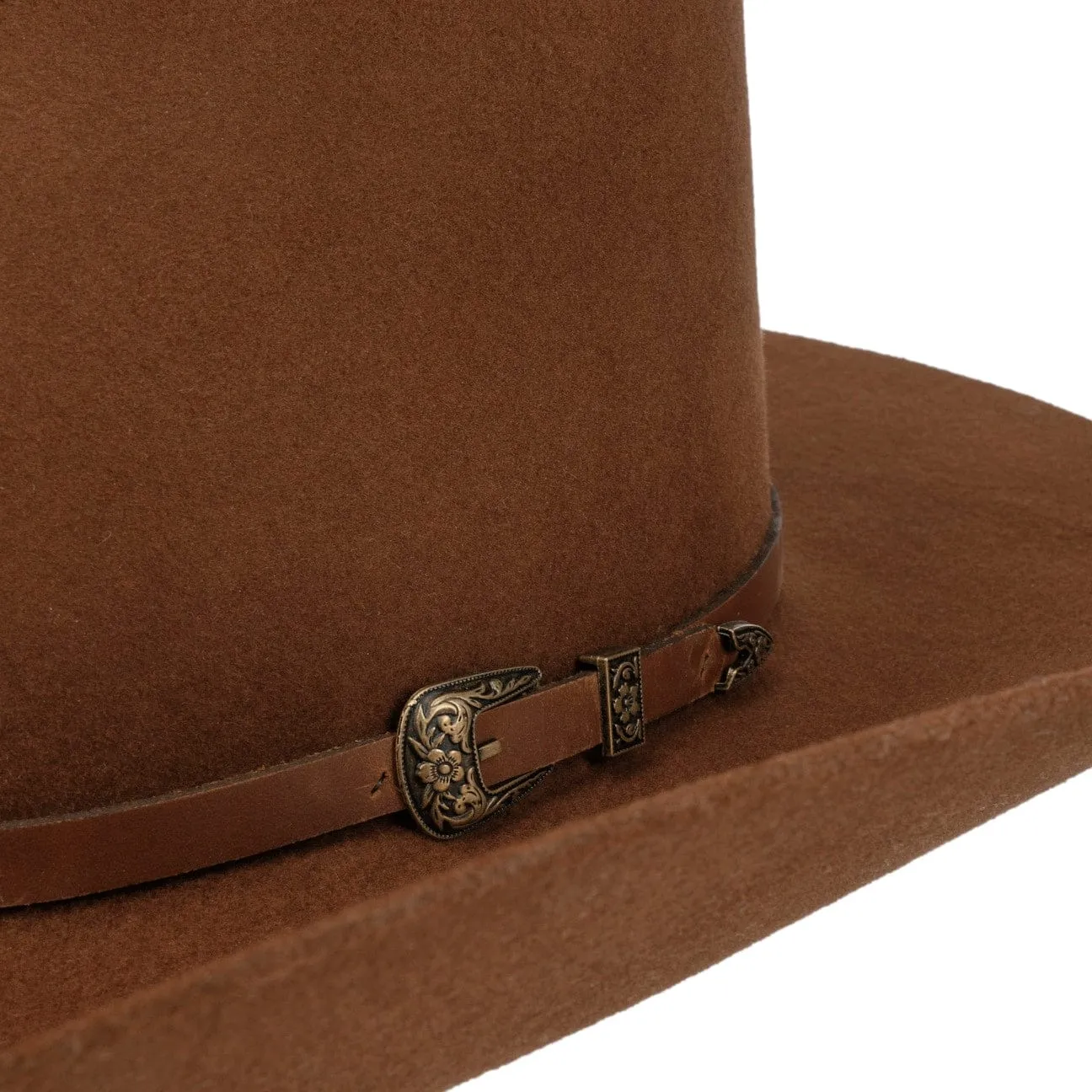 Western Woolfelt Fedora Pinch by JJ Hats