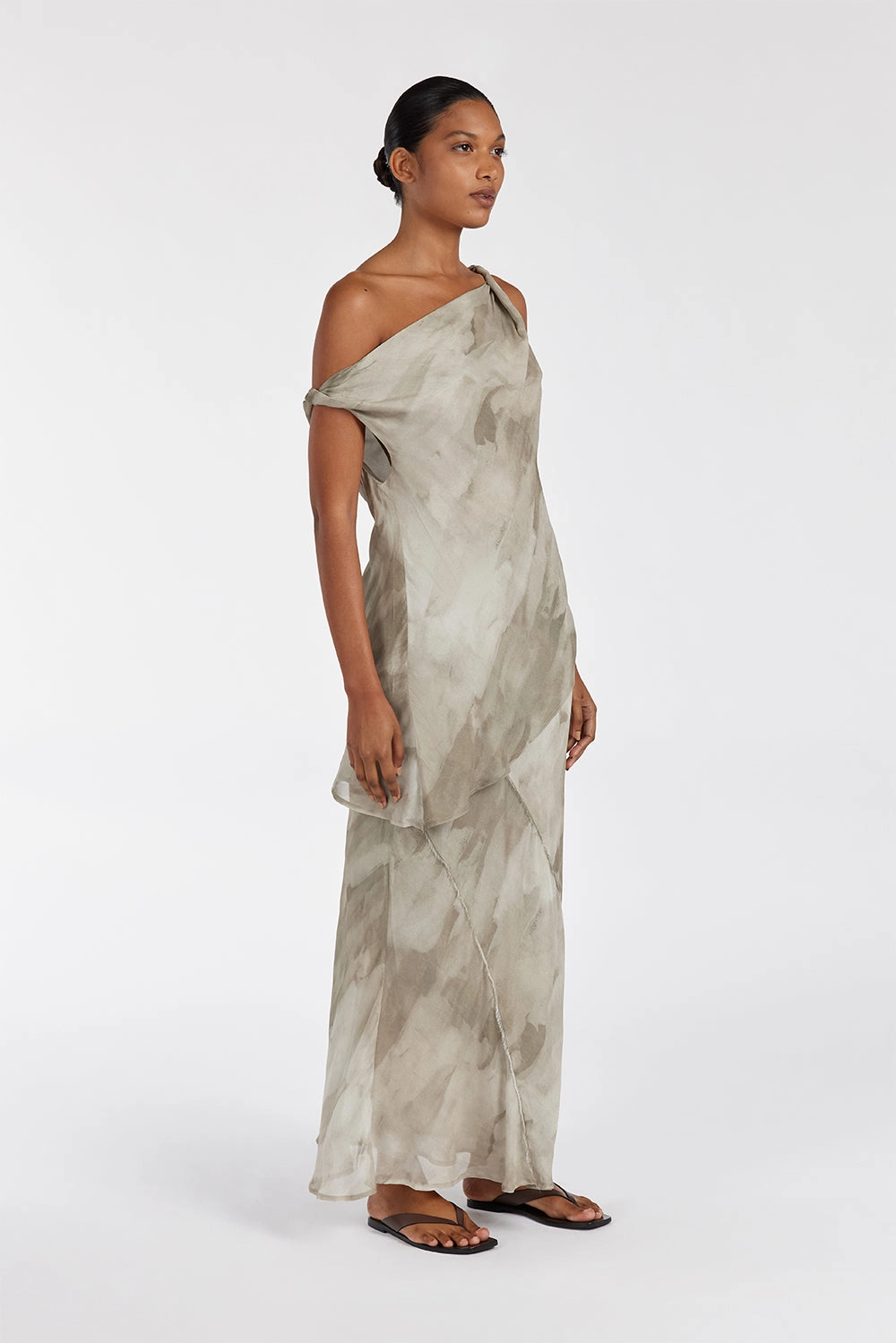 WILLOW BEIGE PRINT TWIST TOP