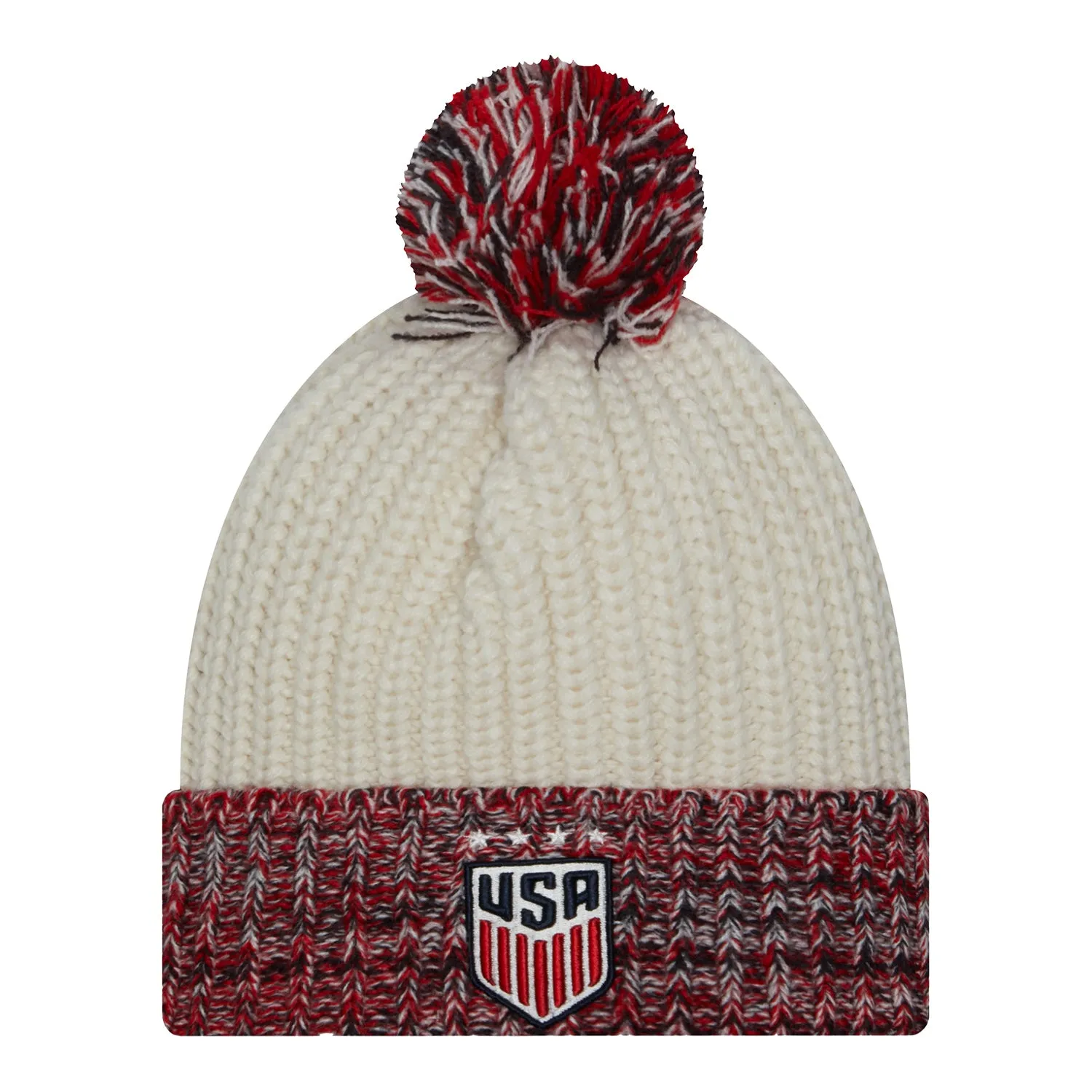 Women's New Era USWNT Fresh White Knit Hat